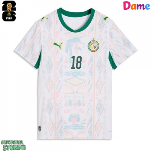 Senegal Ismaila Sarr #18 Replika Hjemmebanetrøje Dame VM 2026 Kortærmet